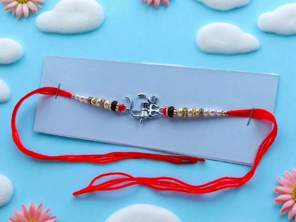 Silver Fancy Rakhi - Free Size, 3-4gm Approx