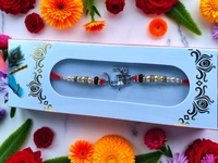 Silver Fancy Rakhi - Free Size, 3-4gm Approx