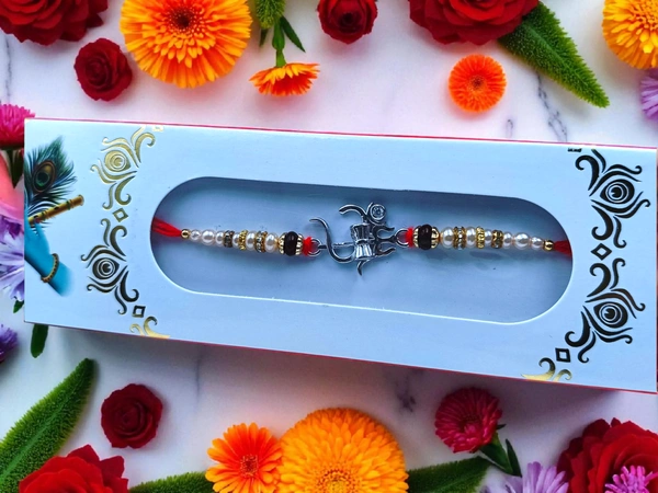 Silver Fancy Rakhi - Free Size, 3-4gm Approx