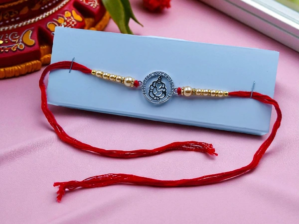 Silver Fancy Rakhi - Free Size, 3-4gm Approx