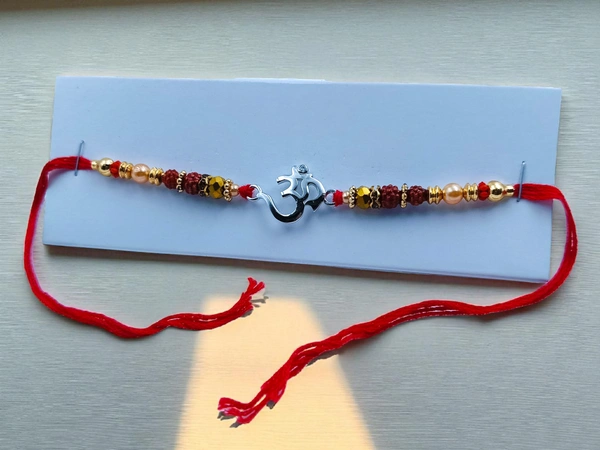 Silver Fancy Rakhi - Free Size, 3-4gm Approx