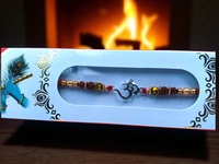 Silver Fancy Rakhi - Free Size, 3-4gm Approx