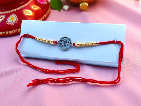 Silver Fancy Rakhi - Free Size, 3-4gm Approx