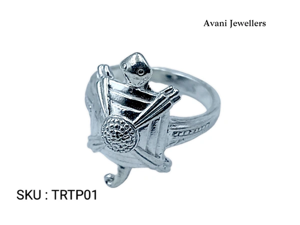 Silver Tortoise Plain Ring - 3.26, 14