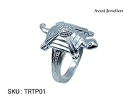 Silver Tortoise Plain Ring - 3.26, 14