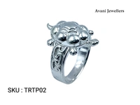 Silver Tortoise Plain Ring - 5.13, 25