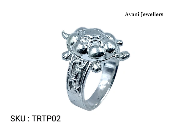 Silver Tortoise Plain Ring - 5.13, 25