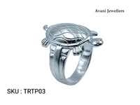 Silver Tortoise Plain Ring - 5.1, 24