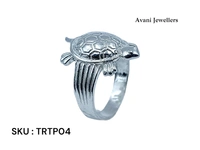 Silver Tortoise Plain Ring - 4.51, 23