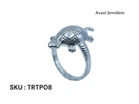 Silver Tortoise Plain Ring - 2.49, 14