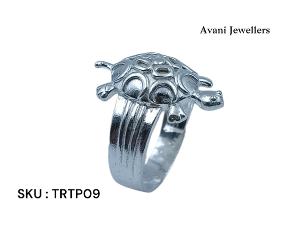 Silver Tortoise Plain Ring - 5.44, 24