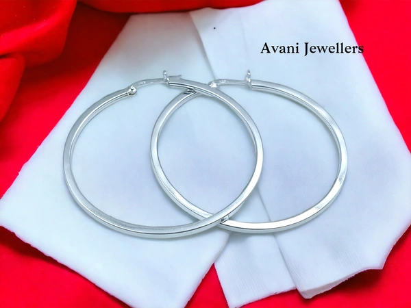Silver Antique Plain Earrings - 6.16