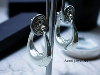 Silver Antique Plain Earrings - 4.57