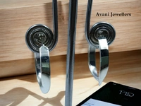 Silver Antique Plain Earrings - 3.2