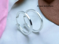 Silver Antique Plain Earrings - 3.81