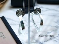 Silver Antique Plain Earrings - 5.85