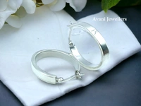 Silver Antique Plain Earrings - 5.91