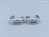Silver Antique Plain Earrings - 1.72
