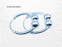 Silver Antique Plain Earrings - 1.6