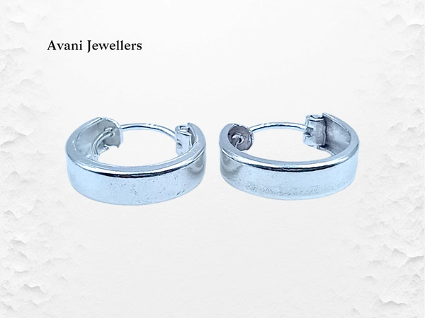 Silver Antique Plain Earrings - 1.53