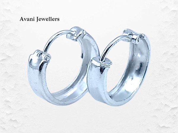 Silver Antique Plain Earrings - 1.53