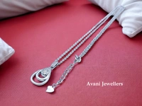 Silver Fancy Chain Pendant - 18-Inch