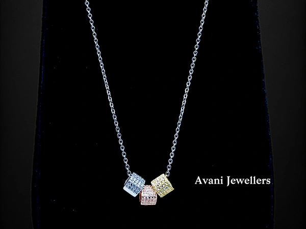 Silver Fancy Chain Pendant - 18-Inch