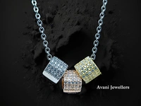 Silver Fancy Chain Pendant - 18-Inch
