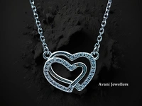 Silver Fancy Chain Pendant - 18-Inch