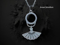 Silver Fancy Chain Pendant - 18-Inch