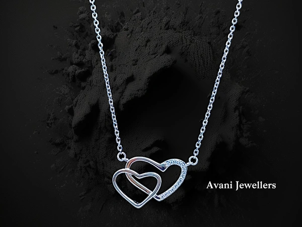 Silver Fancy Chain Pendant - 18-Inch