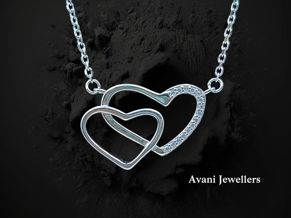 Silver Fancy Chain Pendant - 18-Inch
