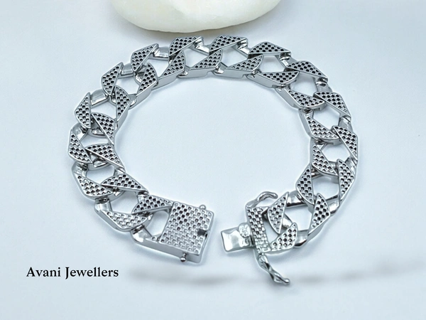 Silver Gents Bracelet - 43.2, 8.5 Inch