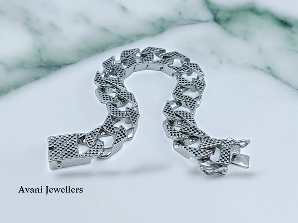 Silver Gents Bracelet - 43.2, 8.5 Inch
