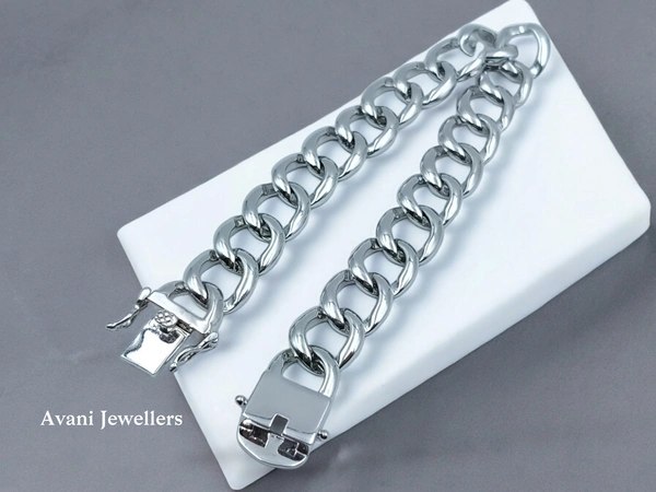 Silver Gents Bracelet - 39.38, 9 Inch