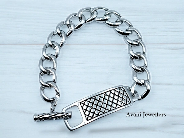 Silver Gents Bracelet - 40.43, 8.5 Inch