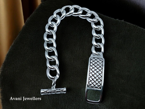 Silver Gents Bracelet - 40.43, 8.5 Inch