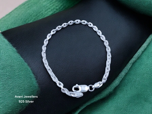 Silver Gents Bracelet - 8.19, 8.5 Inch