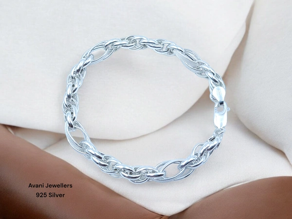 Silver Gents Bracelet - 9.14, 8.5 Inch