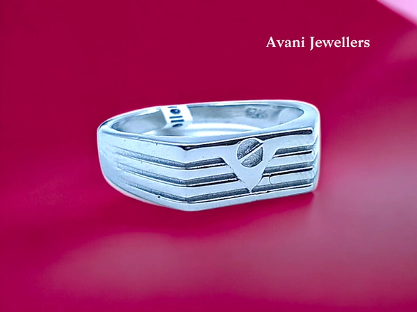 Silver Gents Plain Ring - 3.82, 21