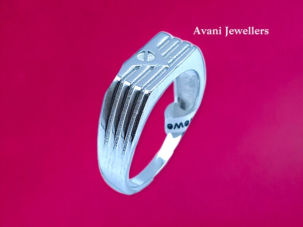 Silver Gents Plain Ring - 3.82, 21
