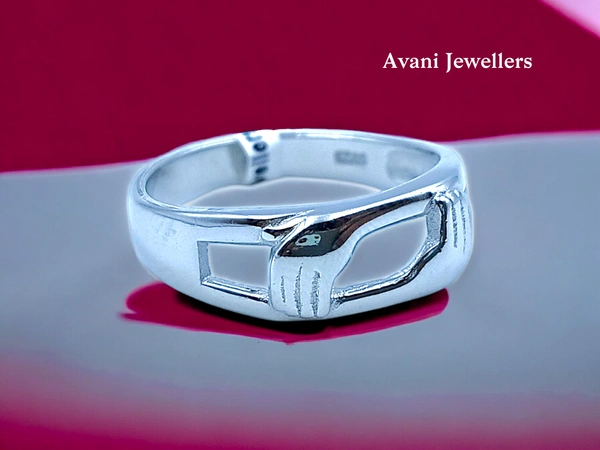 Silver Gents Plain Ring - 4.07, 25
