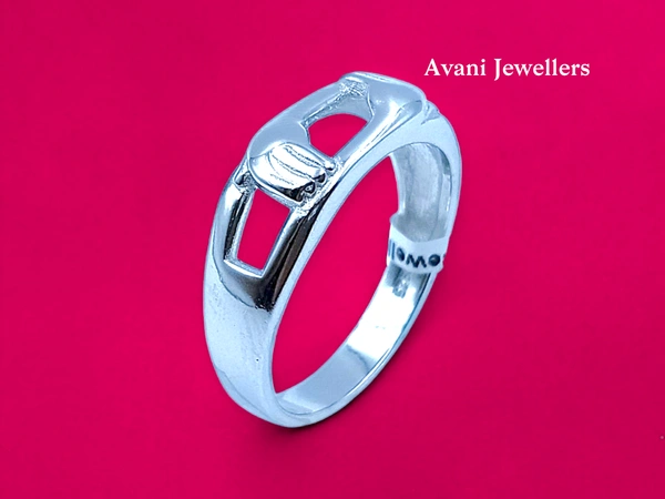 Silver Gents Plain Ring - 4.07, 25