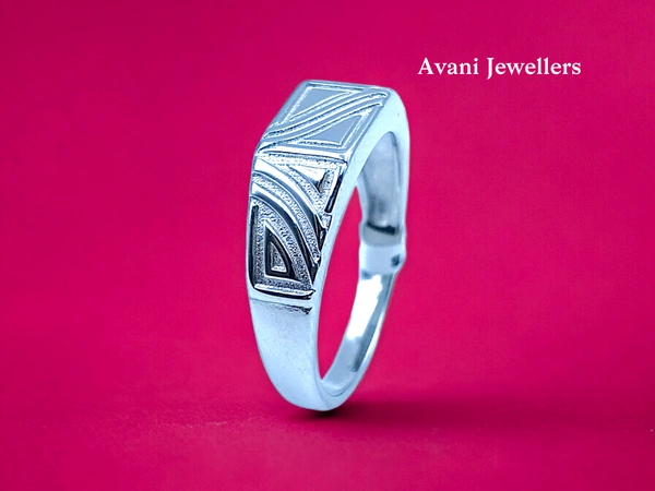 Silver Gents Plain Ring - 4.24, 26