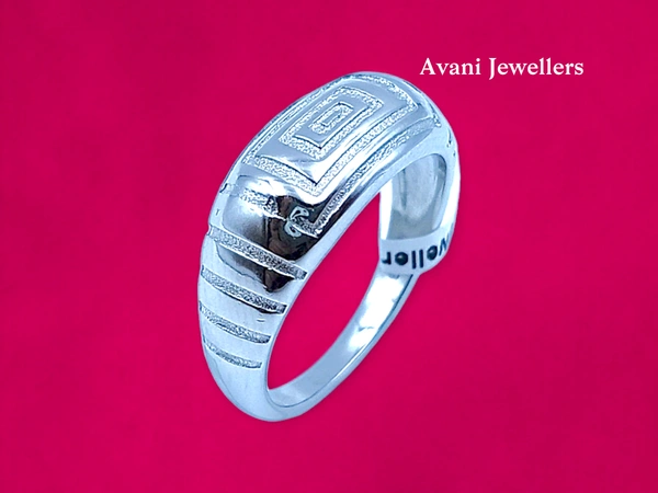 Silver Gents Plain Ring - 4.18, 17