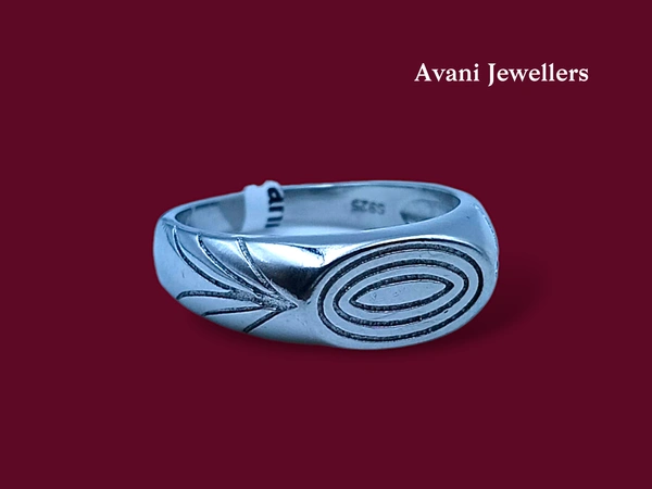 Silver Gents Plain Ring - 4.1
