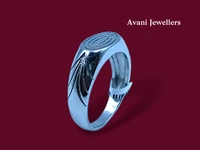 Silver Gents Plain Ring - 4.1