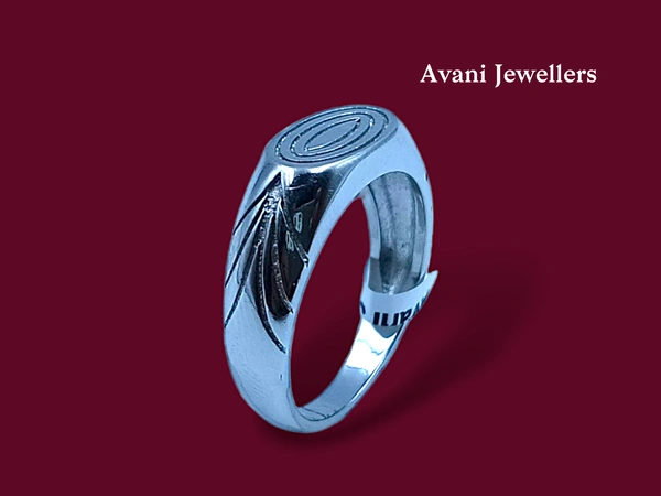 Silver Gents Plain Ring - 4.1