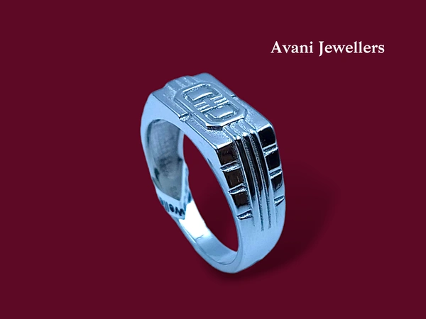 Silver Gents Plain Ring - 4.13, 17