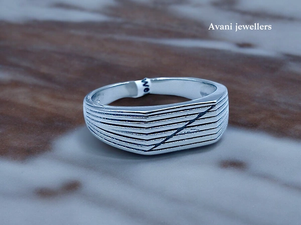 Silver Gents Plain Ring - 4.67, 25